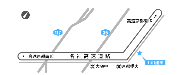 山明建美の地図